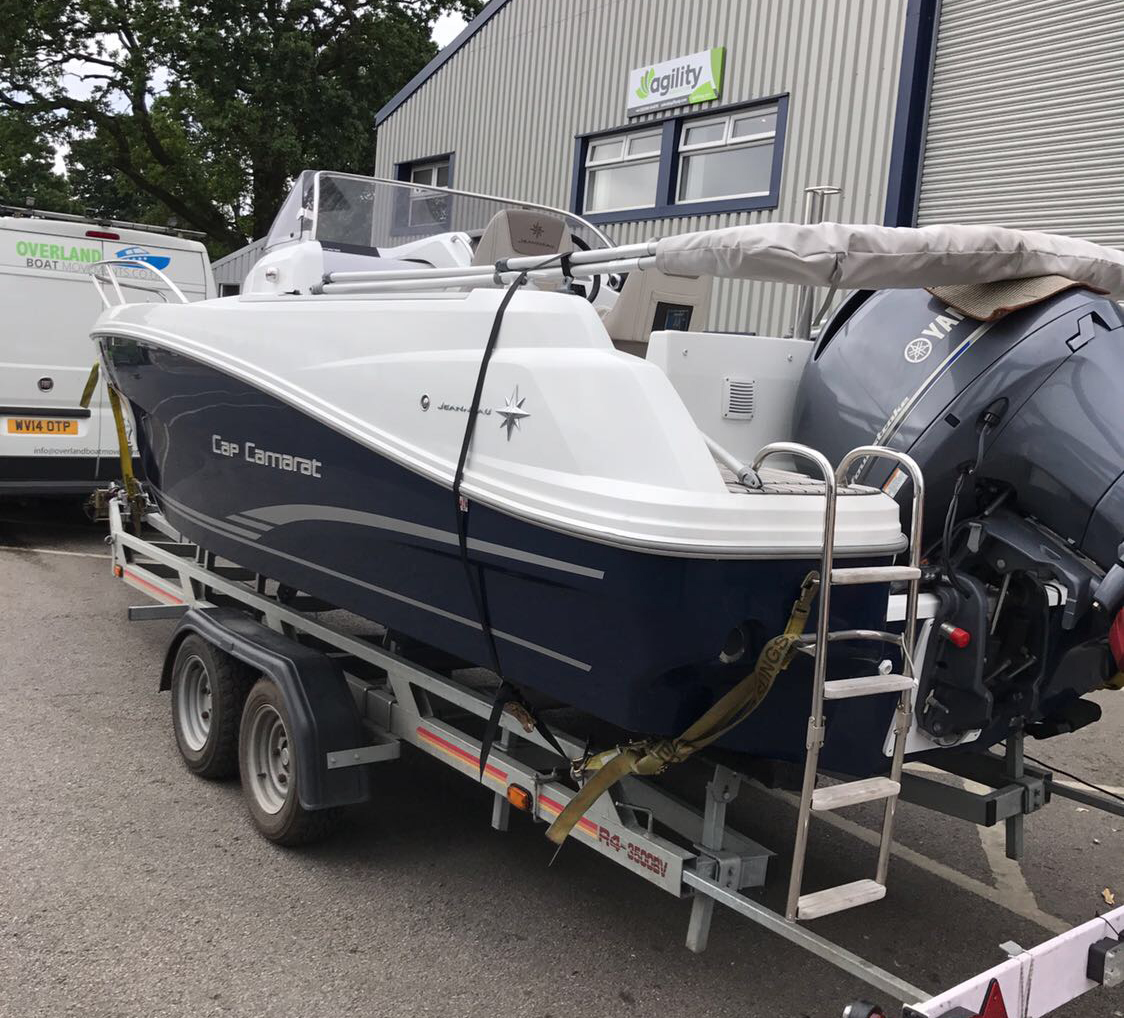 Boat on trailer